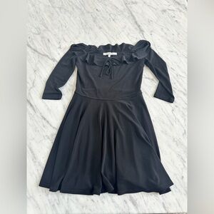 Lovers + Friends Black Off-Shoulder Long Sleeve Dress